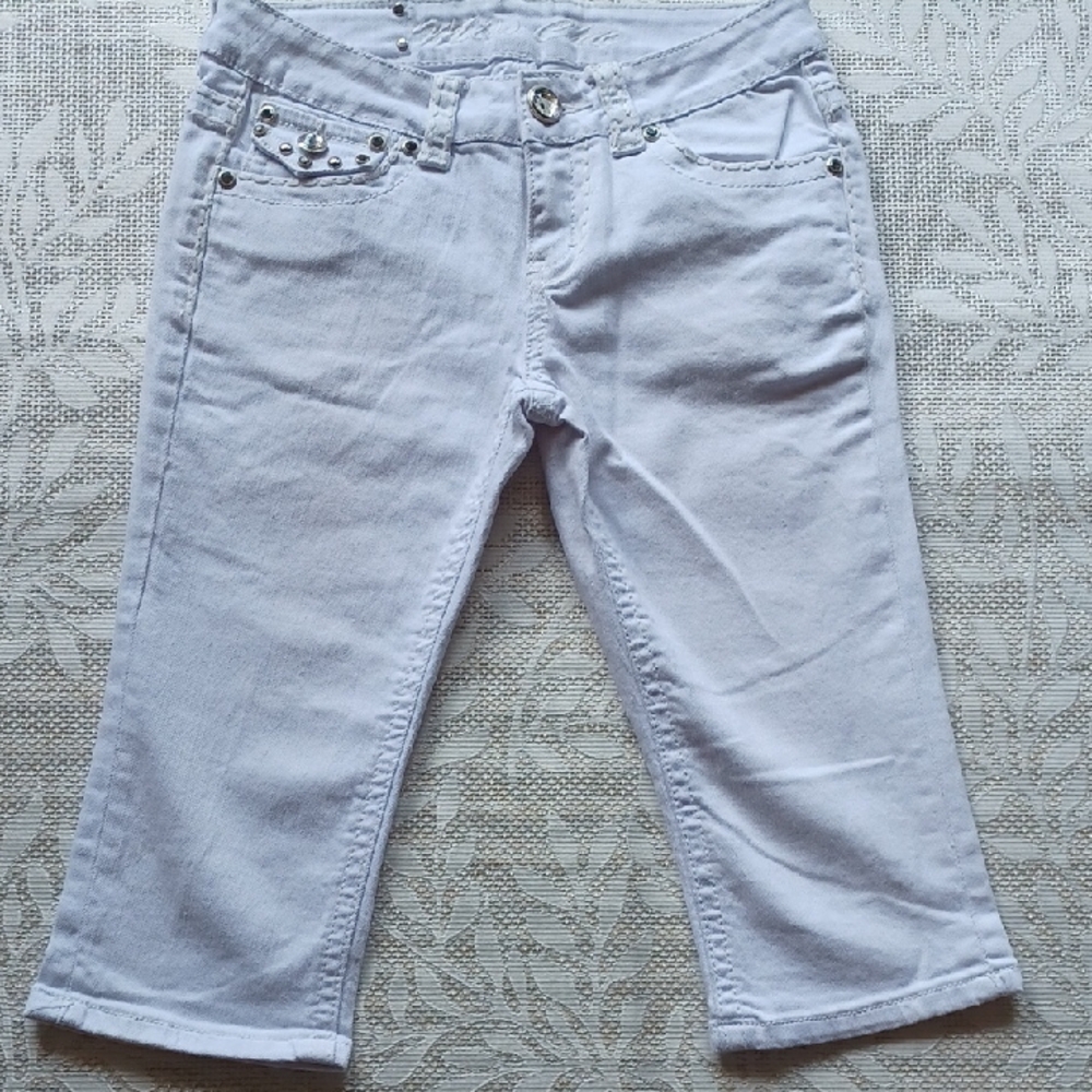 Miss Chic Jeans White Cropped Women's Jeans